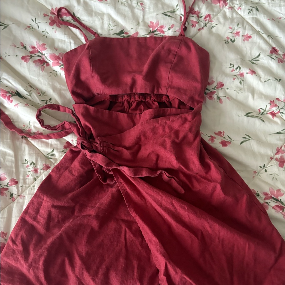 Forever 21 red short wrap dress